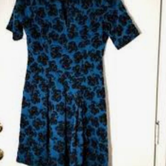 Danny Nicole Dress Blue/Black Floral Dress - Picture 1 of 4